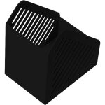 Helit porte - revue design grille, format a5, polystyr�ne, noir