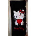Hello kitty serviette bain plage velours eponge, modele: heart black