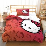 Hello kitty sets housses de couettes imprim��e d, parure de lit housse de couette pink parure de couette ...