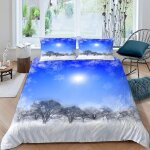 Hiver housse de couette x imprim�� d neige parure de lit personnes ado fille enfants microfibre literie ...