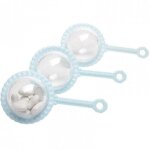 Hochet bleu  drages x3