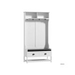 Homcom porte - manteau 2 - en - 1, porte - manteau avec 4 crochets, porte - manteau avec porte - chaussures ...