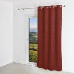 Homemaison - rideau uni en su�dine - effet daim et velours terracotta 140x260 cm