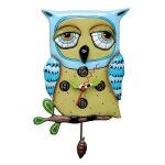 Horloge allen hibou bleu