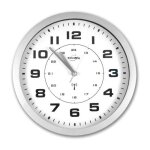 Horloge analogique radio - pilot�e blanche