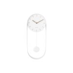 Horloge  balancier pendulum design charm - h. 50 cm - blanc