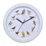 Horloge chant d'oiseau blanc herzberg hg03725