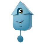 Horloge � coucou bleu. horloge murale. dimensions: 21, 5 cm x 8 cm x 41, 5 cm. mat�riau: plastique abs ...