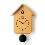 Horloge � coucou jaune avec pendule amovible