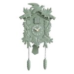 Horloge coucou murale vintage avec son de coucou et mouvement silencieux vert yonis