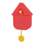 Horloge � coucou rouge. horloge murale. dimensions: 21, 5 cm x 8 cm x 41, 5 cm. mat�riau: plastique abs ...