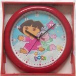 Pendule murale - dora - 25 cm - rouge - rond - int�rieur