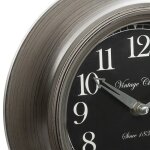Horloge � poser - eden - 1832 - vintage - gris - diam. 23, 5 cm - m�canisme silencieux