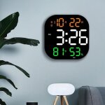 Horloge led 13 pouces multifonction avec ecran large et t�l�commande blanc + rouge yonis