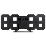 Horloge led 3d murale multifonction avec alarme et affichage 12 / 24h pour maison vert yonis