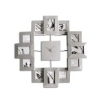 Horloge murale avec 12 cadres photos deco maison design insolite