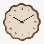 Horloge murale axley en mdf �35 cm brun caramel