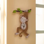 Horloge murale enfant sunny safari pendule bois d�cor chambre b�b� td - 0081ar