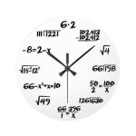 Horloge murale avec �quations math�matiques pendule blanc * batterie : 1 pile aa (non fournie) * mati�re ...