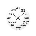 Horloge murale - euroweb - pendule noir - equations math�matiques - 30x30 cm - design contemporain