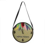 Horloge murale exotic - diam. 30 cm - beige