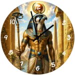 Horloge murale horus en verre 29 cm d�coration egypte antique