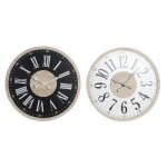 Horloge murale - lana deco - noir mdf blanc - 60 cm - design contemporain - int�rieur