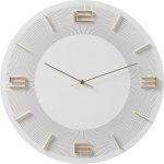 Horloge murale leonardo blanche et dor�e kare design