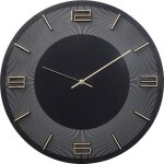 Horloge murale leonardo noire et dor�e kare design