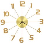 Horloge murale mtal 50 cm dor vidaxl vidaxl