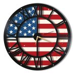Horloge murale en m�tal wall - usa - diam. 50 cm - noir