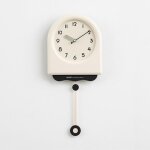 Horloge murale a pendule silencieuse d�corative cr�me 57 x 25 cm yonis