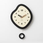 Horloge murale a pendule silencieuse a quartz design irr�gulier 48 x 30 cm yonis