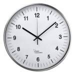 Horloge murale radio - pilot�e dcf  ag - 340 , argent�e