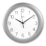 Horloge murale radio - pilot�e dcf  t�n�rife , Ø 30 cm, argent�