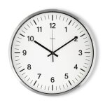 Horloge murale radiopilot�e  shiny , Ø 35cm, aluminium