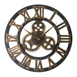 Horloge murale r�tro bois silencieuse 70cm style antique pour salon chambre argent yonis