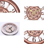 Horloge murale r�tro europ�enne rose quartz silencieuse 11 pouces rose 2 yonis