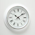 Horloge murale ronde blanche chiffres romains d40cm
