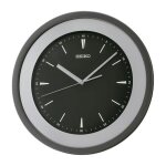 Horloge murale - seiko - qxa812s - plastique gris - 36 cm - quartz japonais