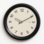 Horloge murale silencieuse 39 cm noir style r�tro cadran 3d yonis
