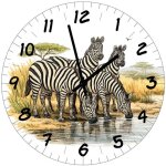 Horloge murale en verre z�bres 29 cm