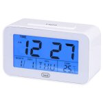 Horloge numerique avec alarme et thermometre trevi sld 3p50 blanc