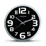 Horloge - pendule esperanza - ehc013k - wall clock - zurich - black horloge � quartz ovale noir, blanc ...