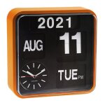 Horloge en plastique mini flip 24. 5 cm orange