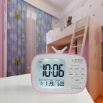 Horloge r�tro lcd multifonction avec thermom�tre et calendrier pour etudiants yonis