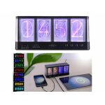 Horloge à tubes led rvb avec ports de charge usb Horloge à tubes led rvb avec ports de charge usb
