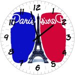 Horloge en verre paris � 29 cm