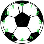 Horloge en verre ballon de football � 29 cm