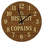 Horloge en verre le bistrot des copains � 29 cm